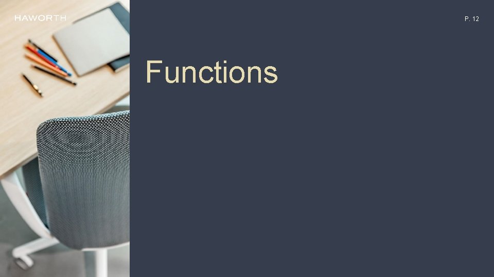 P. 12 Functions P. 12 Functions