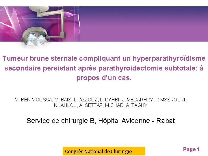 Tumeur brune sternale compliquant un hyperparathyroïdisme secondaire persistant après parathyroidectomie subtotale: à propos d’un