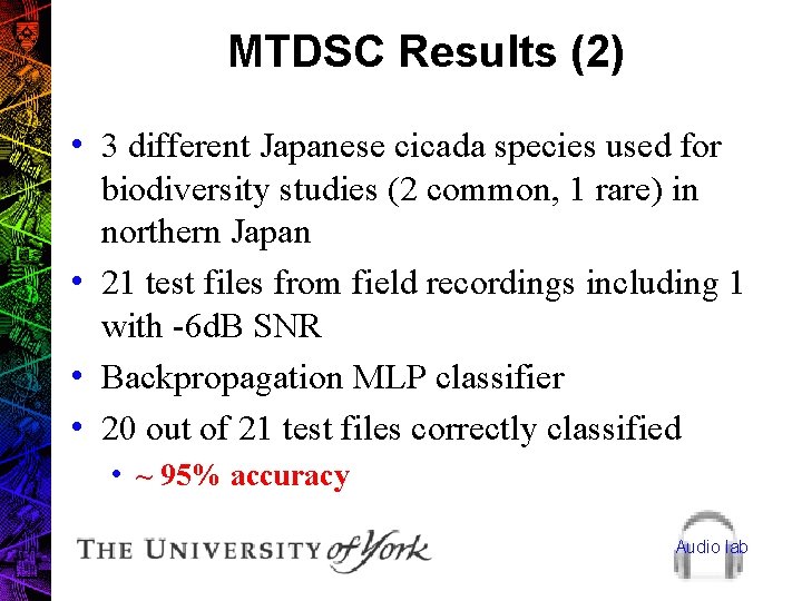 MTDSC Results (2) • 3 different Japanese cicada species used for biodiversity studies (2