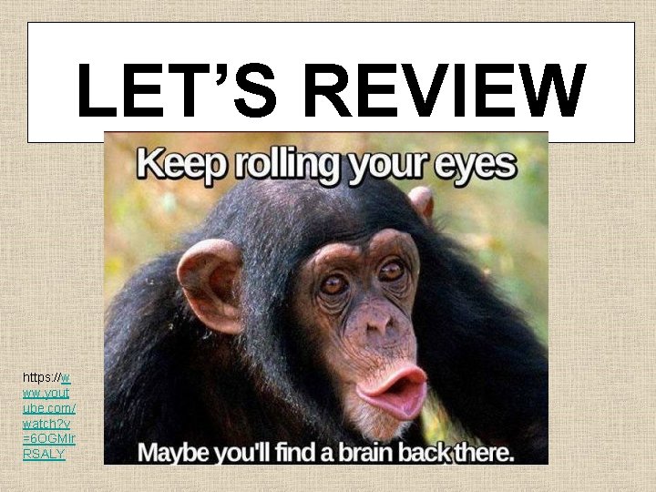 LET’S REVIEW https: //w ww. yout ube. com/ watch? v =6 OGMlr RSALY 