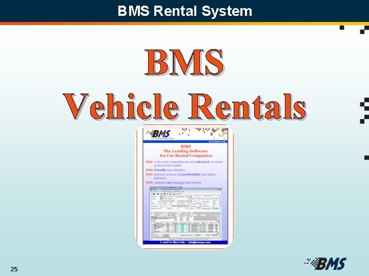 BMS Rental System BMS Vehicle Rentals 25 