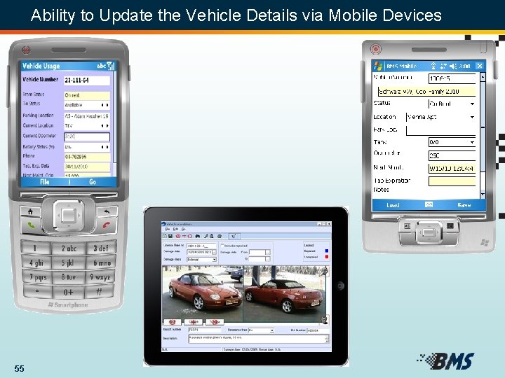 Ability to Update the Vehicle Details via Mobile Devices 55 