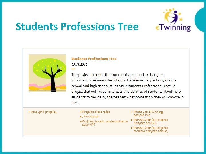 Students Professions Tree 