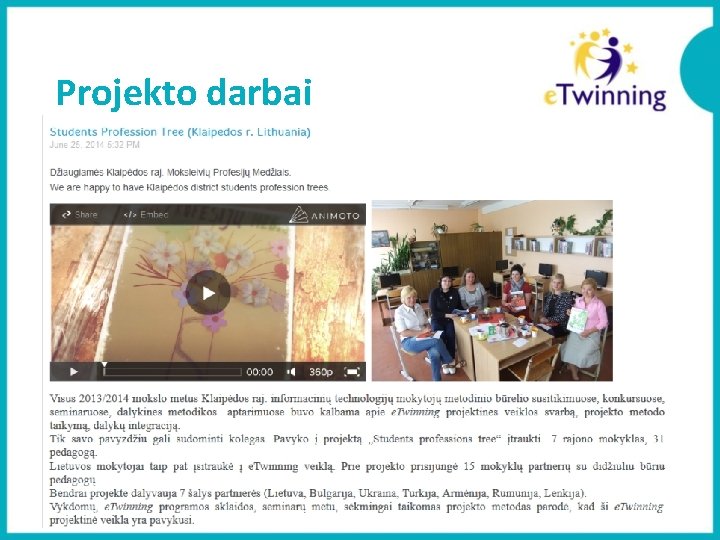 Projekto darbai 