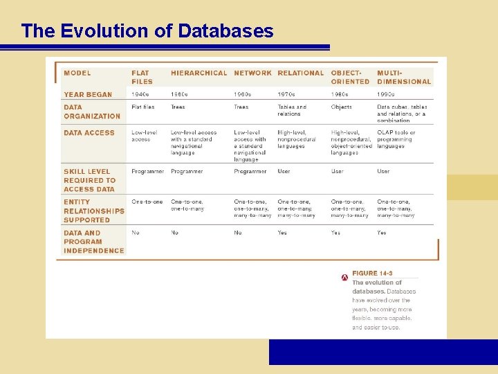 The Evolution of Databases 