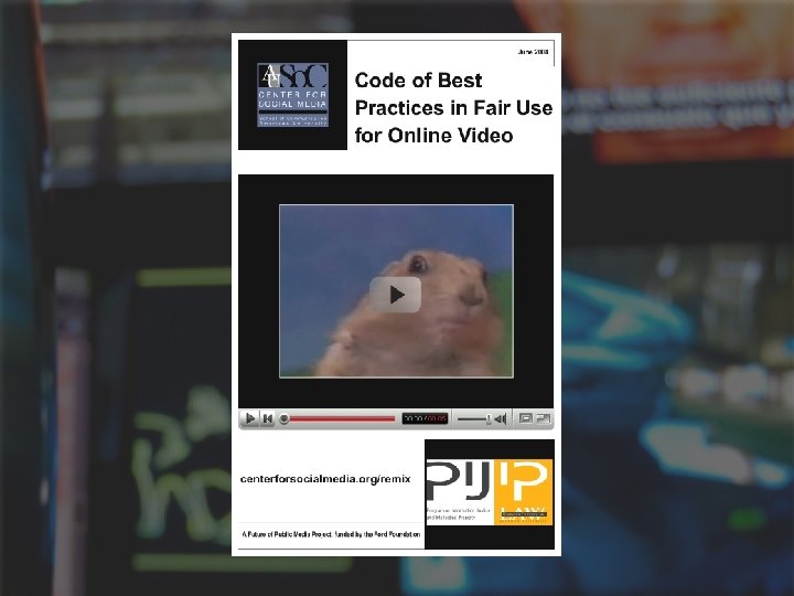 Code of Best Practices in Online Video 