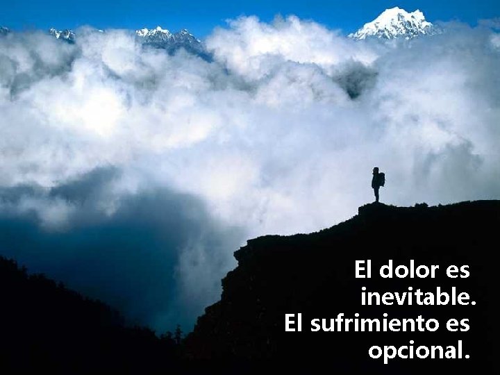 El dolor es inevitable. El sufrimiento es opcional. 
