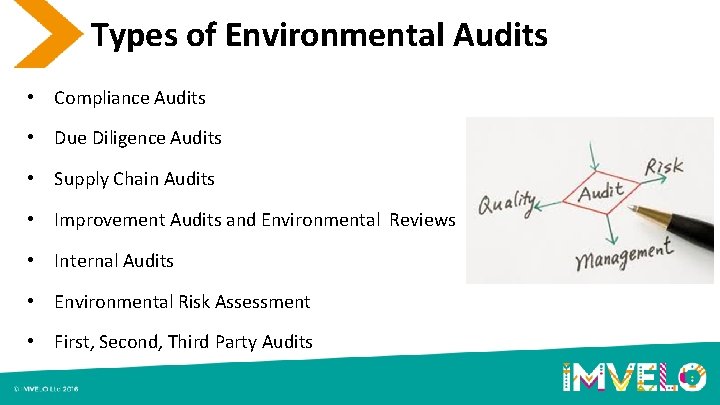 Types of Environmental Audits • Compliance Audits • Due Diligence Audits • Supply Chain