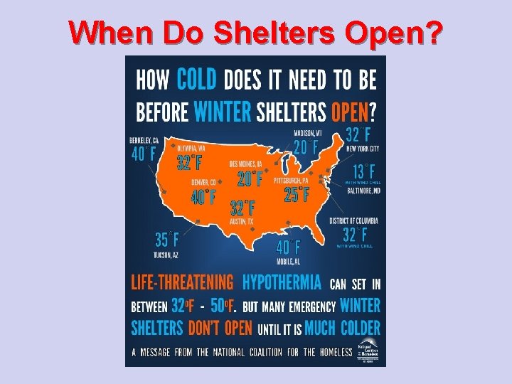 When Do Shelters Open? 