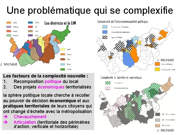 Une problématique qui se complexifie J. Michelet Les facteurs de la complexité nouvelle :