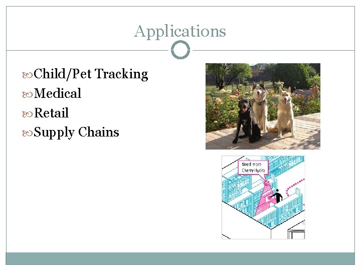 Applications Child/Pet Tracking Medical Retail Supply Chains 