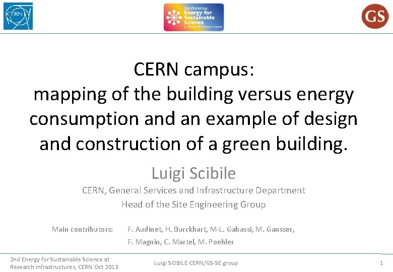 CERN campus: mapping of the building versus energy consumption and an example of design