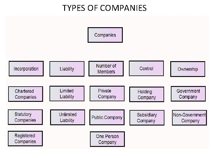 TYPES OF COMPANIES 