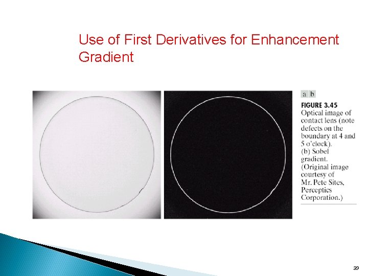 Use of First Derivatives for Enhancement Gradient 39 