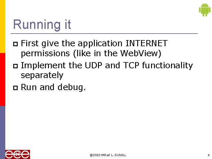 Android Introduction Hello Socket Programming TCP and UDP