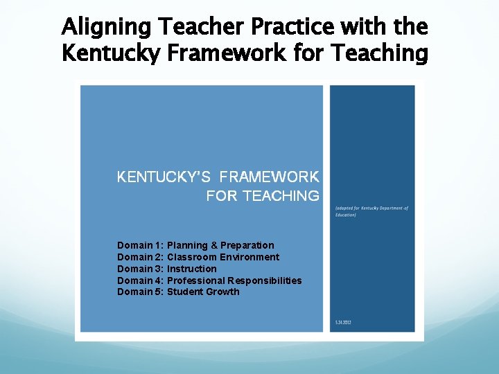 Aligning Teacher Practice with the Kentucky Framework for Teaching Domain 1: Planning & Preparation