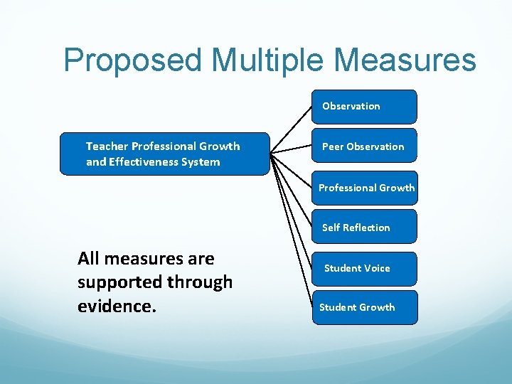 Proposed Multiple Measures Observation Teacher Professional Growth and Effectiveness System Peer Observation Professional Growth