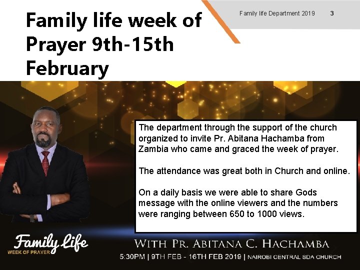 Family life week of Prayer 9 th-15 th February Family life Department 2019 3