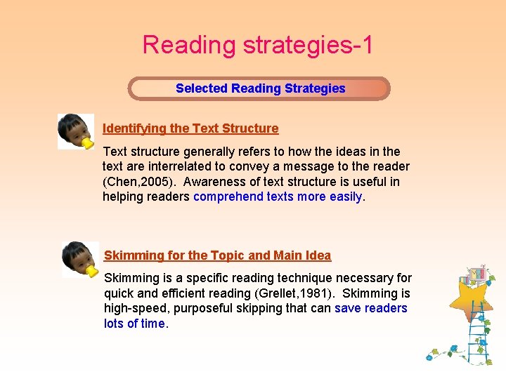 Reading strategies-1 Selected Reading Strategies Identifying the Text Structure Text structure generally refers to