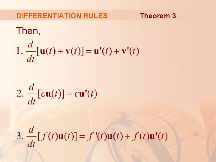 DIFFERENTIATION RULES Then, Theorem 3 