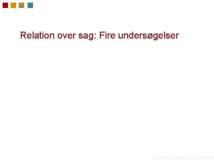 Relation over sag: Fire undersøgelser 