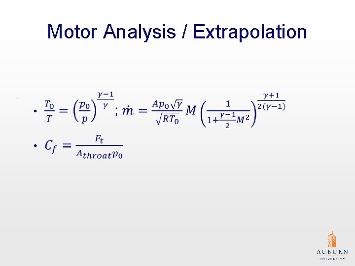 Motor Analysis / Extrapolation • 