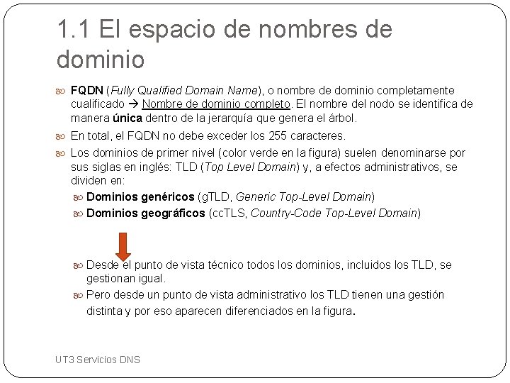 1. 1 El espacio de nombres de dominio FQDN (Fully Qualified Domain Name), o