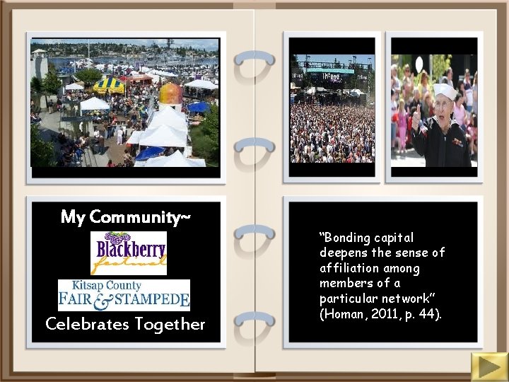 My Community~ Celebrates Together “Bonding capital deepens the sense of affiliation among members of