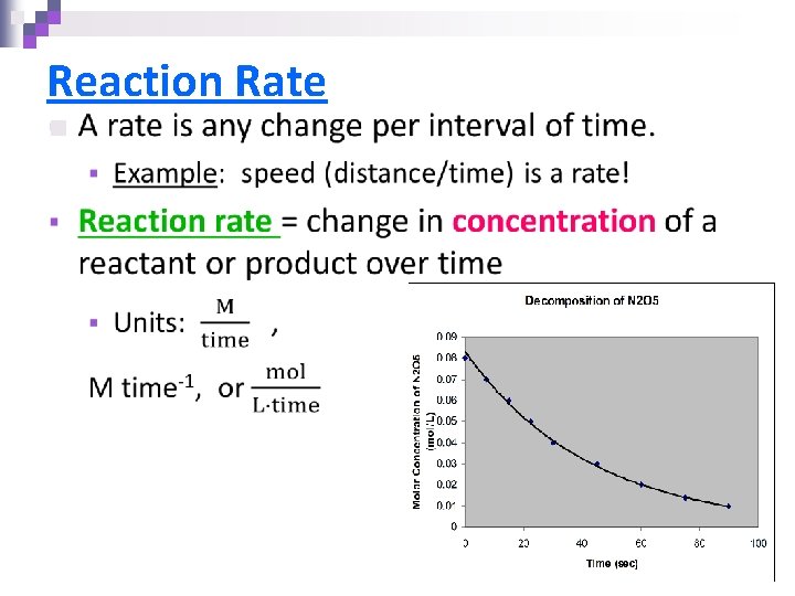 Reaction Rate n 