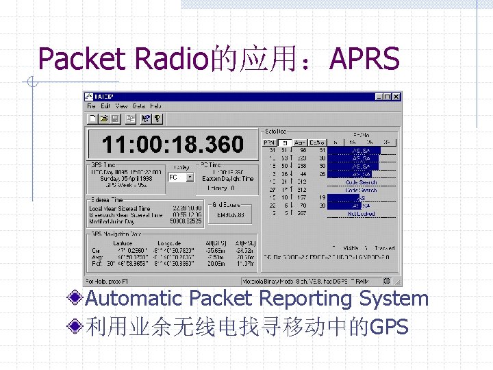 Packet Radio的应用：APRS Automatic Packet Reporting System 利用业余无线电找寻移动中的GPS 