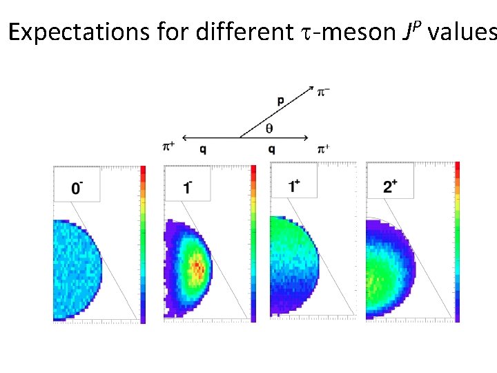 Expectations for different t-meson JP values 