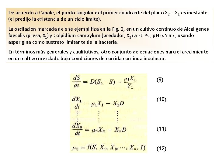 De acuerdo a Canale, el punto singular del primer cuadrante del plano X 2