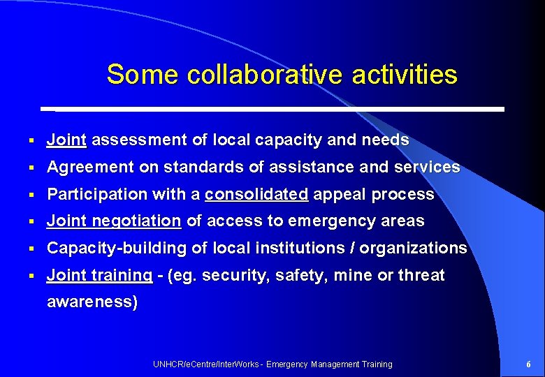 Session 5 2 Simulation Debriefing Programme Coordination UNHCRe