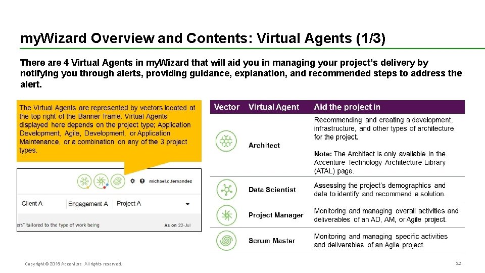 my. Wizard Overview and Contents: Virtual Agents (1/3) There are 4 Virtual Agents in