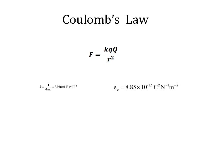 Coulomb’s Law 
