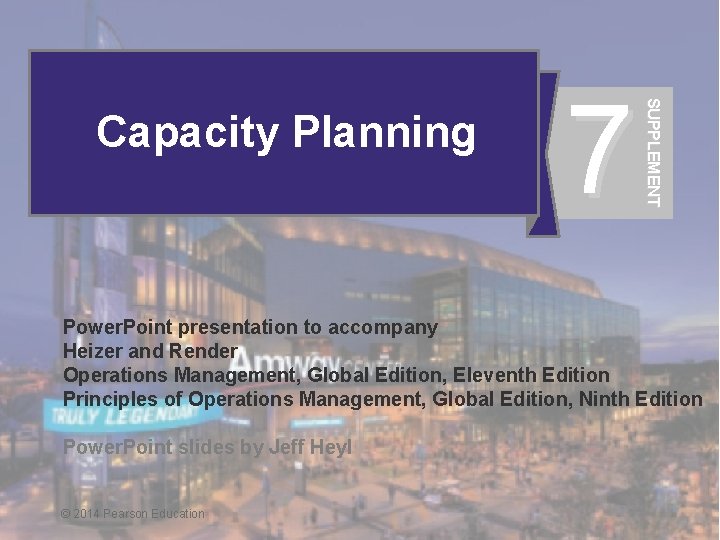 7 SUPPLEMENT 3 Capacity Planning Power. Point presentation to accompany Heizer and Render Operations