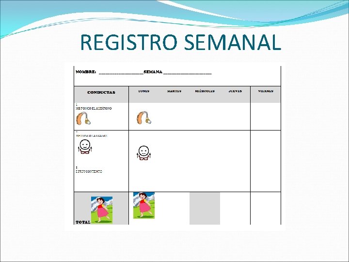 REGISTRO SEMANAL 