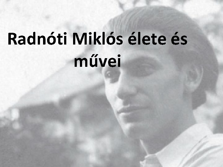 Radnóti Miklós élete és művei 