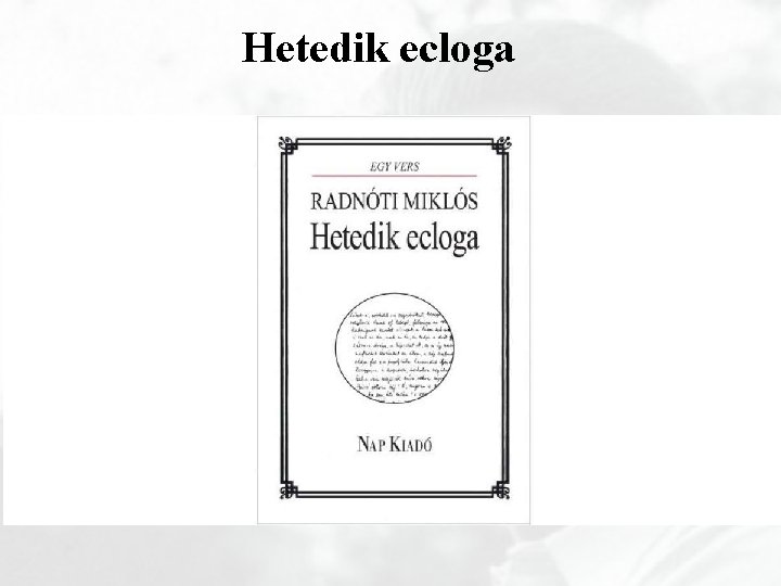 Hetedik ecloga 