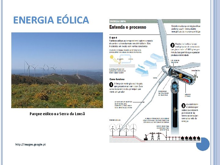 ENERGIA EÓLICA Parque eólico na Serra da Lousã http: //images. google. pt 