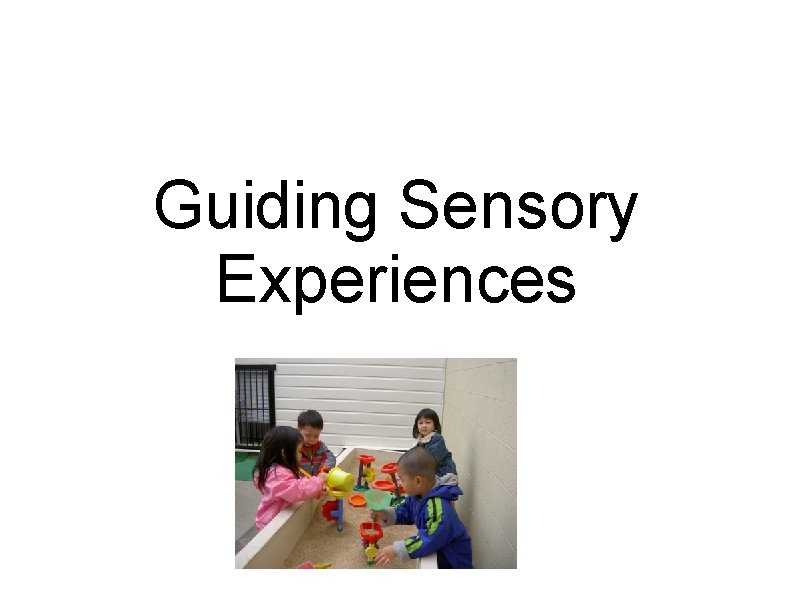 Guiding Sensory Experiences 