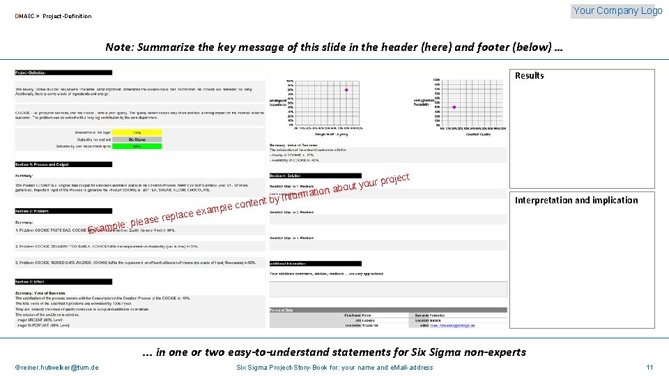 Your Company Logo DMAIC > Project-Definition Note: Summarize the key message of this slide