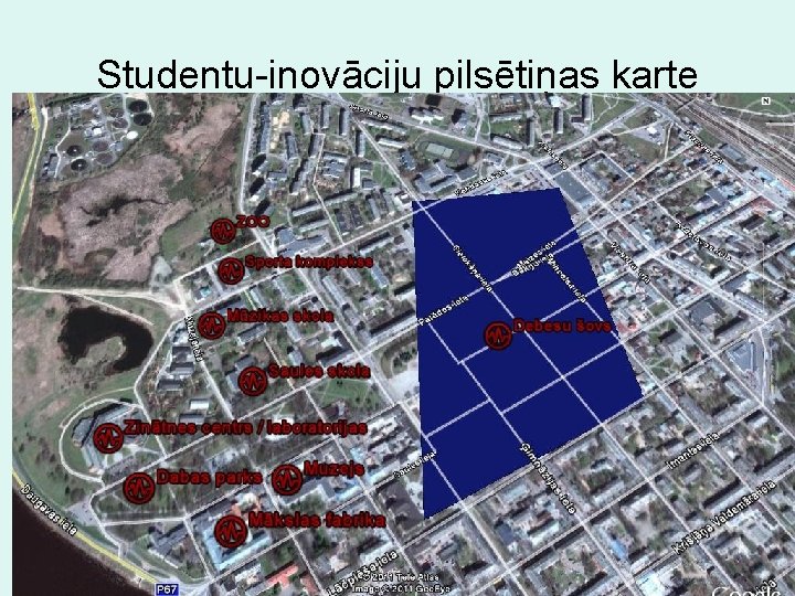 Studentu-inovāciju pilsētiņas karte 