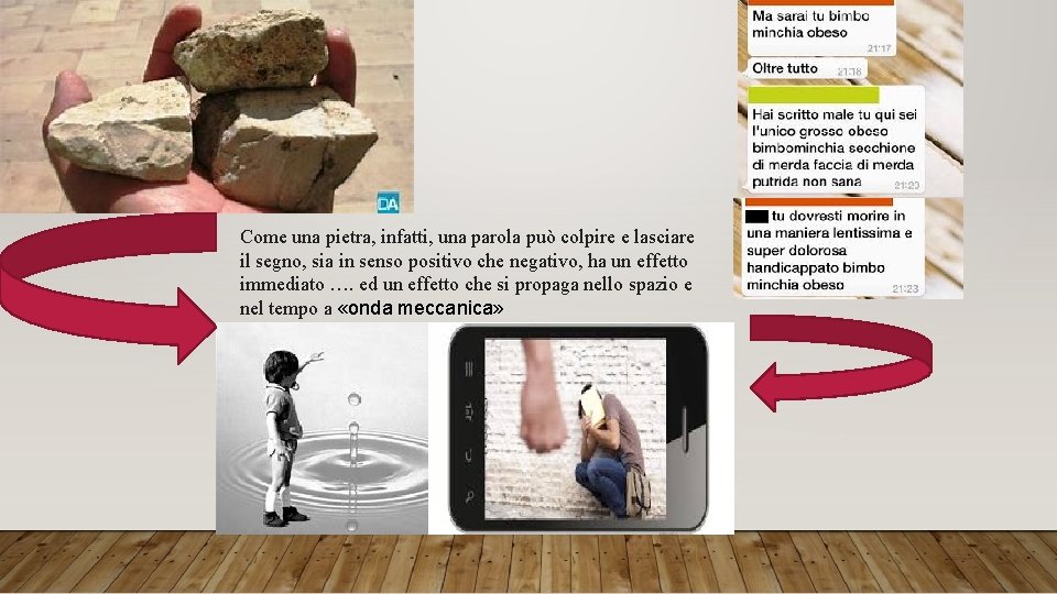 Come una pietra, infatti, una parola può colpire e lasciare il segno, sia in Come una pietra, infatti, una parola può colpire e lasciare il segno, sia in