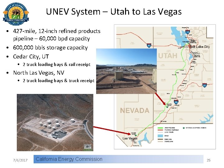 UNEV System – Utah to Las Vegas • 427 -mile, 12 -inch refined products