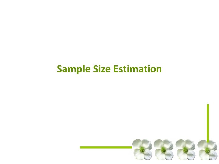 Sample Size Estimation Sample Size Estimation