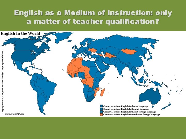 English as a Medium of Instruction: only a matter of teacher qualification? 