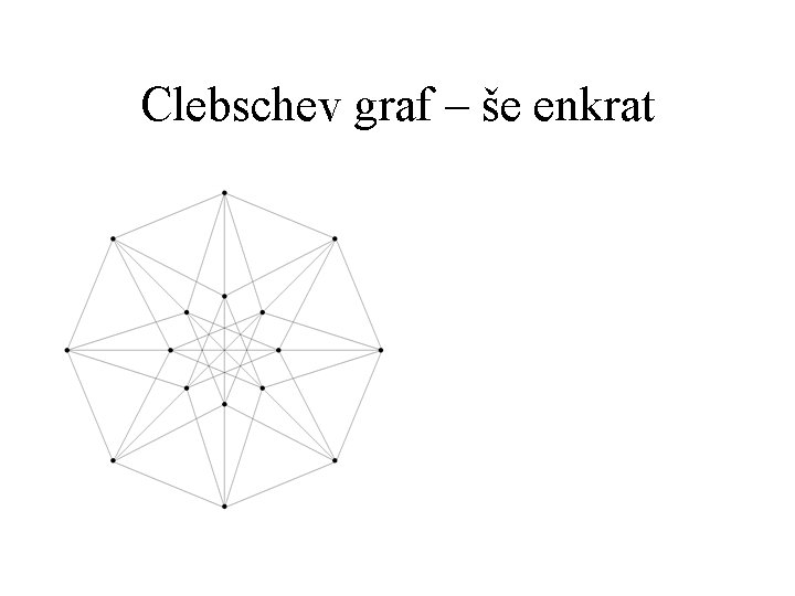 Clebschev graf – še enkrat 