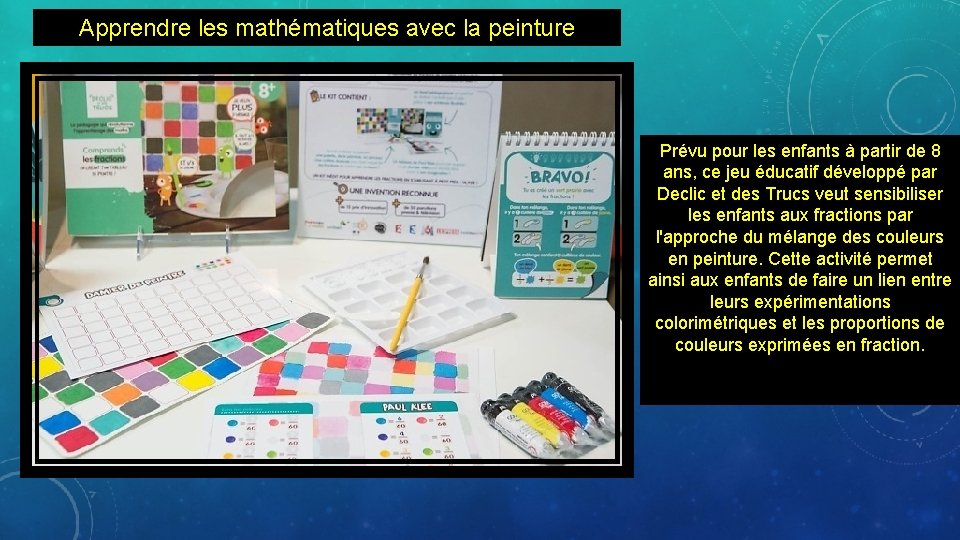 Apprendre les mathématiques avec la peinture Prévu pour les enfants à partir de 8