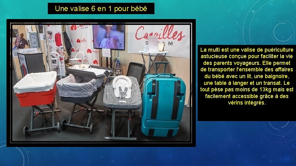 Une valise 6 en 1 pour bébé La multi est une valise de puériculture